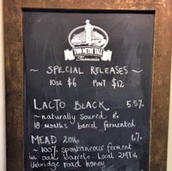 Two Metre Tall Farm Bar menu